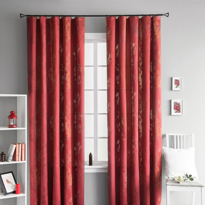 Комплект штор «Фиби», размер 190х290 см-2 шт, цвет бордовый