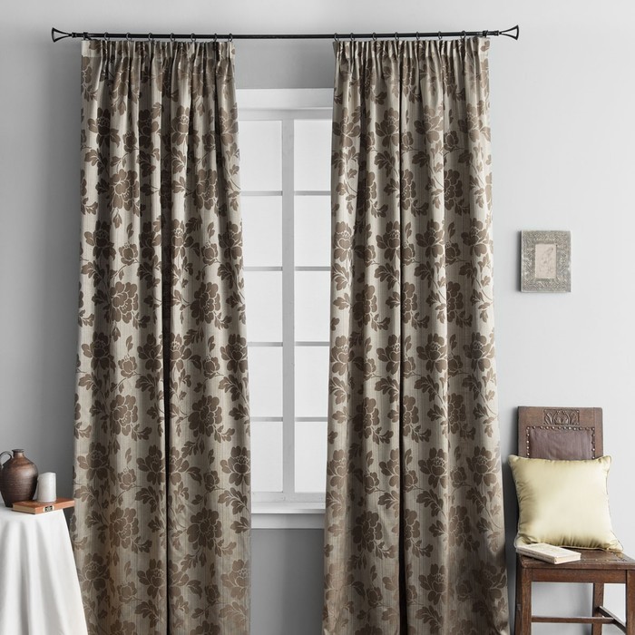 Комплект штор «Руди», размер 135х260 см-2 шт, цвет коричневый