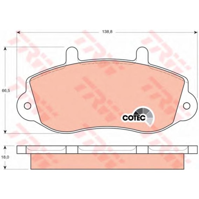 Колодки тормозные TRW GDB1380