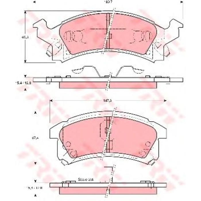 Колодки тормозные TRW GDB4002