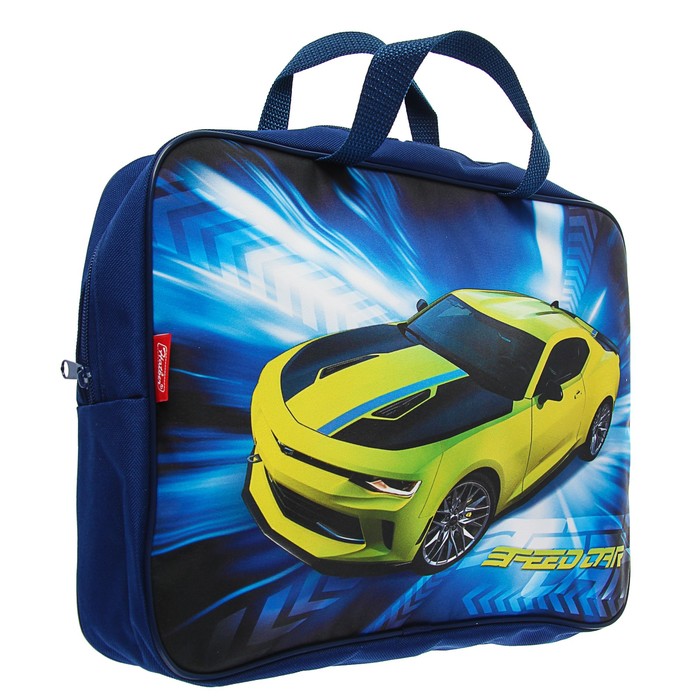 Папка с ручками текстиль А4 35мм 370*290 Hatber мал Sport car NSn_47011