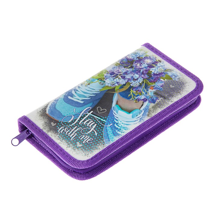 Пенал 1 секция 115*190 ткань Hatber дев "Сиреневое настроение" NPn_33045