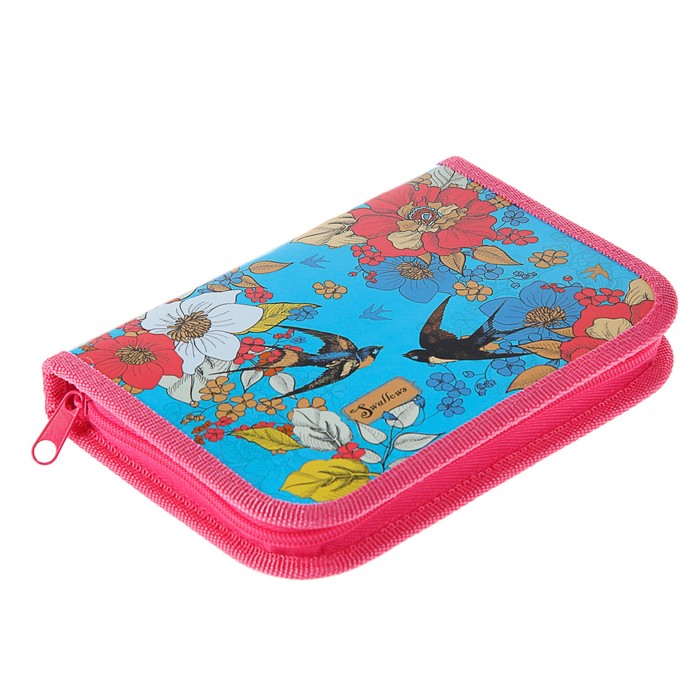 Пенал 1 секция 130*190 ткань Hatber дев "Весенние ласточки" NPn_27016
