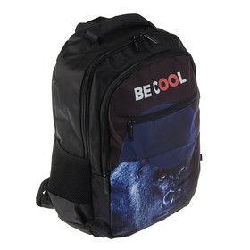 

Рюкзак молодежный Hatber BASIC STYLE, 41 х 30 х 15, Be cool, чёрный