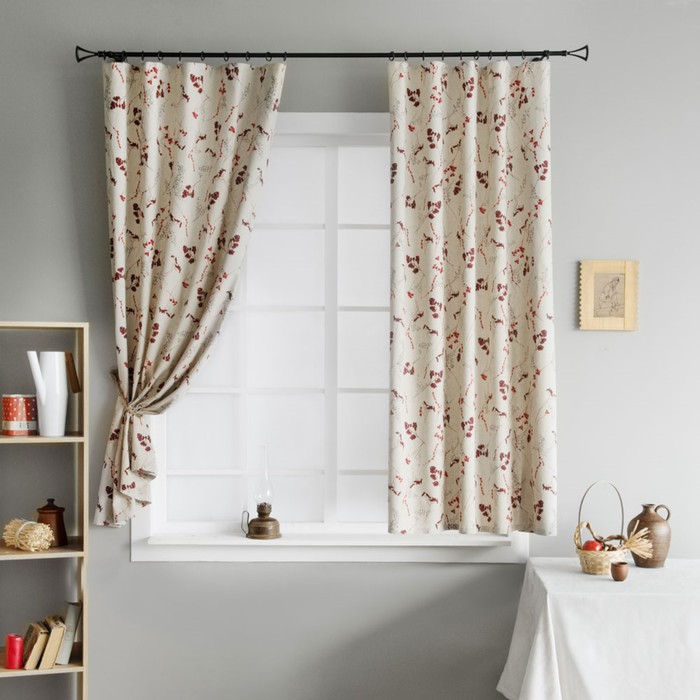 Комплект штор «Ривердэйл», размер 130х170 см-2 шт, цвет красный