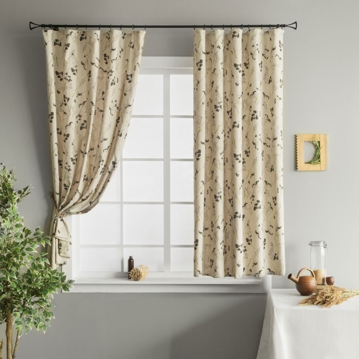 Комплект штор «Ривердэйл», размер 130х170 см-2 шт, цвет зелёный