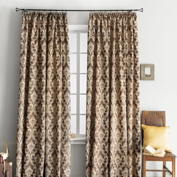 Комплект штор «Рапсодия», размер 225х280 см-2 шт, цвет коричневый