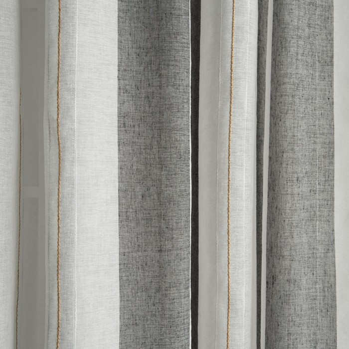 Комплект штор «Пайпс», размер 170х270 см-2 шт, цвет серый
