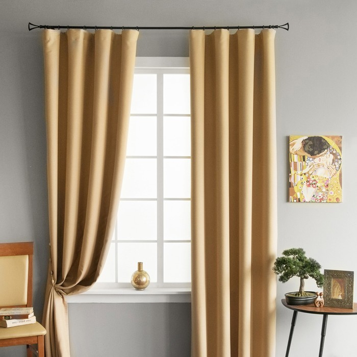 Комплект штор «Мерлин», размер 140х270 см-2 шт, цвет бежевый