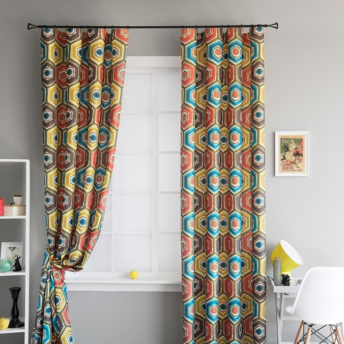 Комплект штор «Марвел», размер 150х290 см-2 шт, цвет коричневый