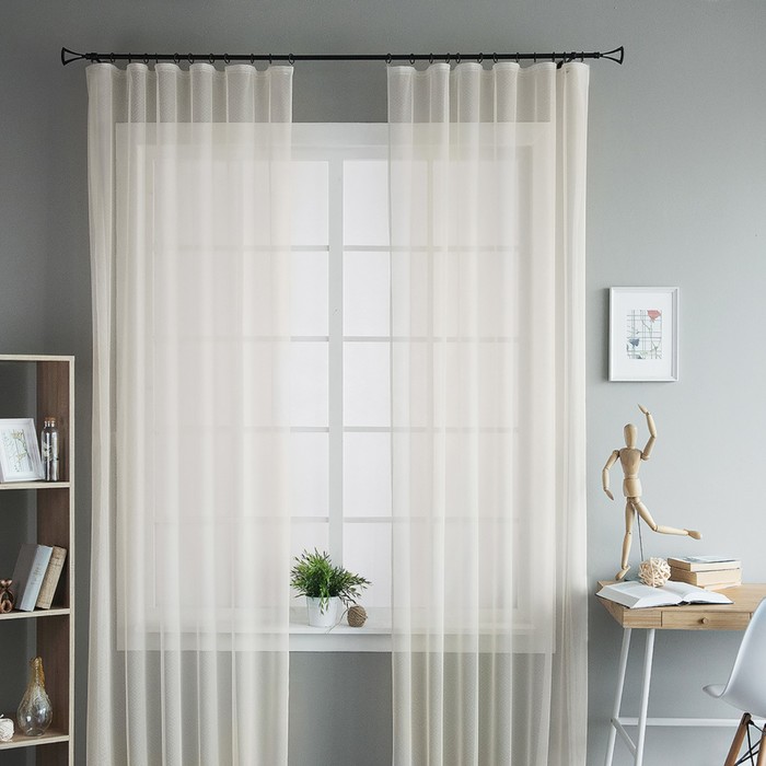 Комплект штор «Майа», размер 150х275 см-2 шт, цвет бежевый