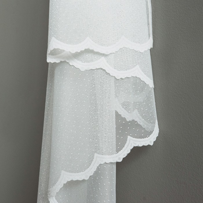 Комплект штор «Майа», размер 140х275 см-2 шт, цвет белый