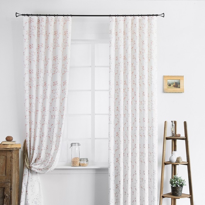 Комплект штор «Лэйс», размер 165х275 см-2 шт, цвет розовый