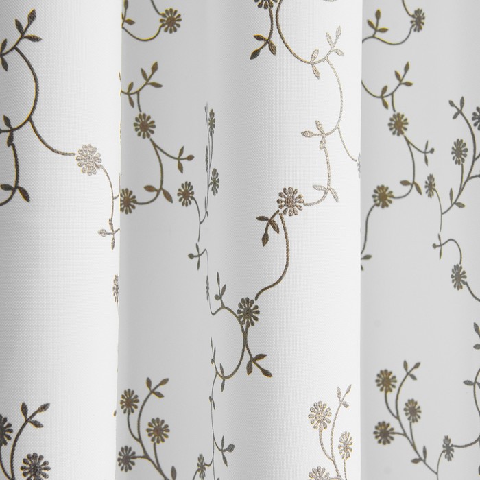 Комплект штор «Лэйс», размер 145х280 см-2 шт, цвет коричневый