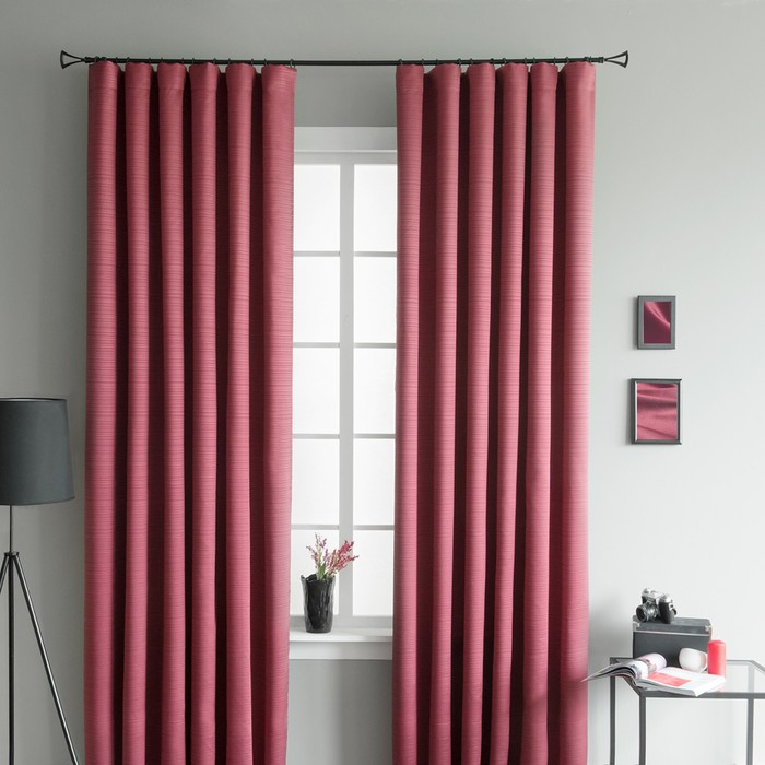 Комплект штор «Лаки», размер 190х280 см-2 шт, цвет бордовый