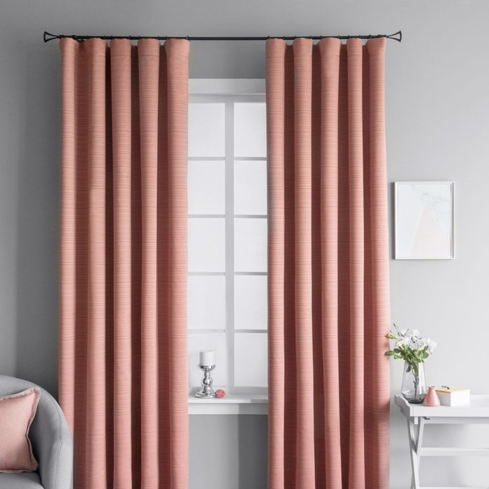 Комплект штор «Лаки», размер 160х280 см-2 шт, цвет розовый