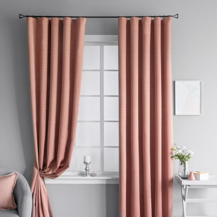Комплект штор «Лаки», размер 160х280 см-2 шт, цвет розовый