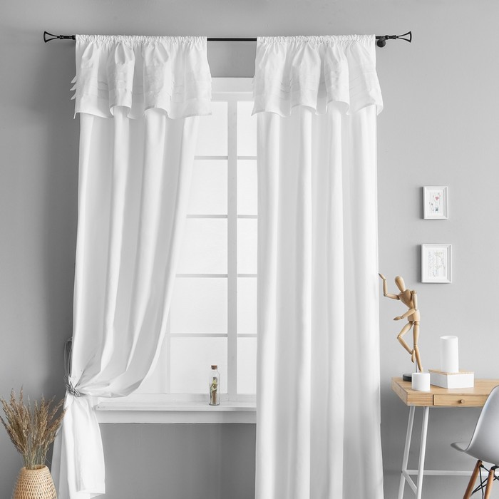 Комплект штор «Курт», размер 140х270 см-2 шт, цвет белый