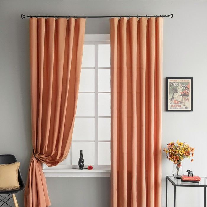 Комплект штор «Кёльн», размер 245х280 см-2 шт, цвет розовый