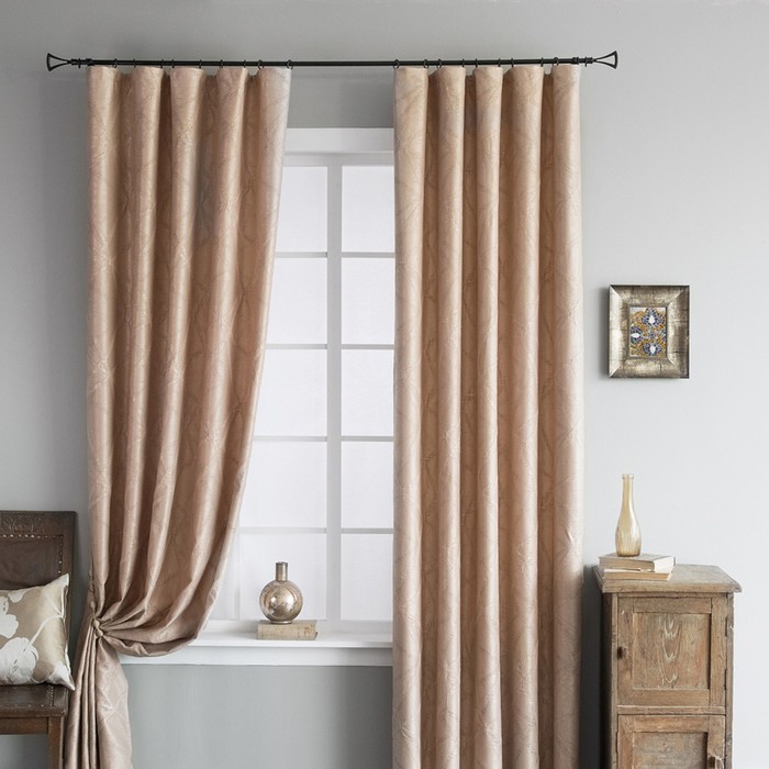 Комплект штор «Кайл», размер 150х270 см-2 шт, цвет бежевый