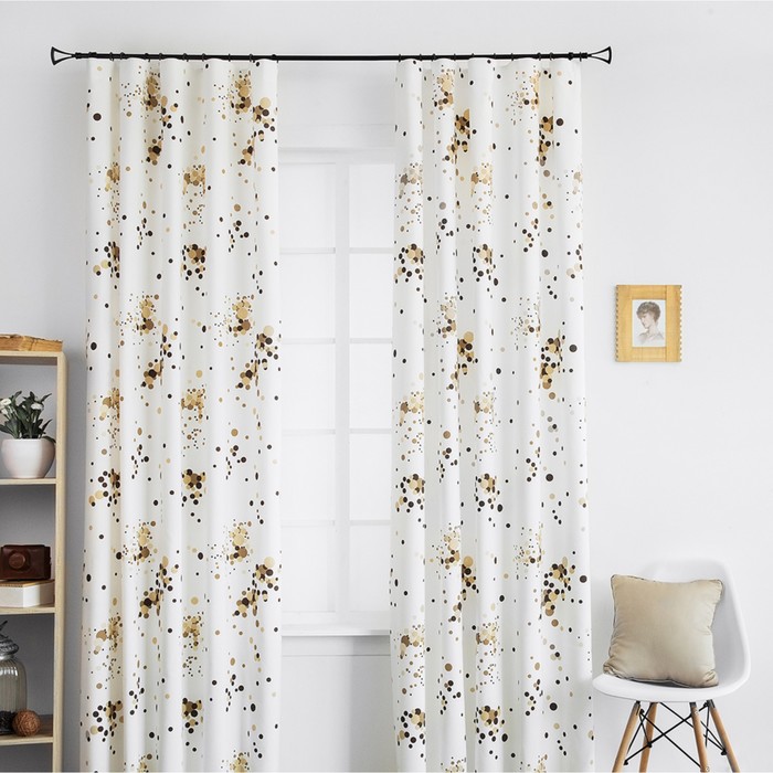 Комплект штор «Имс», размер 150х275 см-2 шт, цвет коричневый