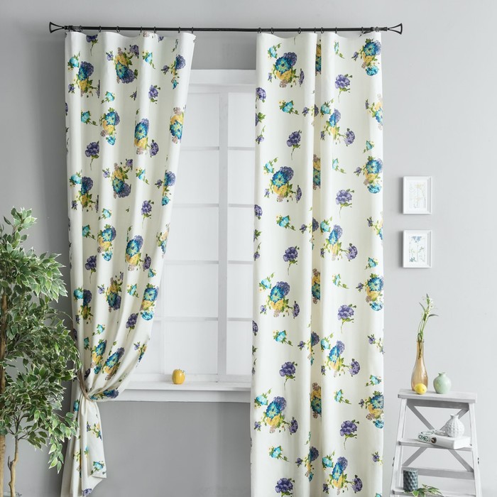 Комплект штор «Донни», размер 125х250 см-2 шт, цвет бирюзовый