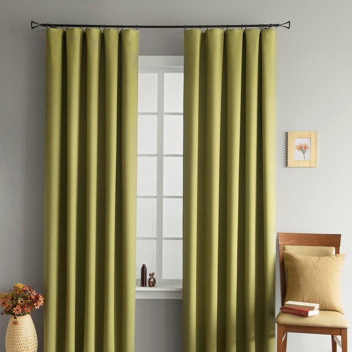 Комплект штор «Джордан», размер 140х290 см-2 шт, цвет зелёный