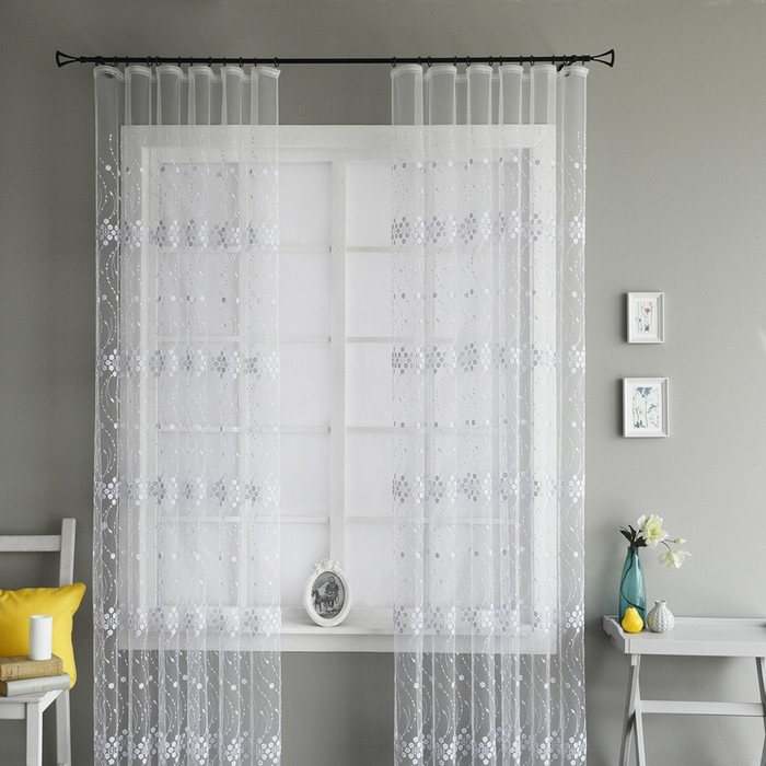 Комплект штор «Джовани», размер 185х270 см-2 шт, цвет белый