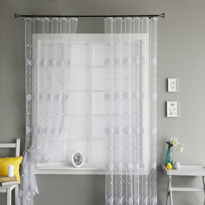 Комплект штор «Джовани», размер 185х270 см-2 шт, цвет белый