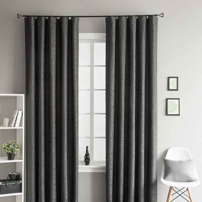 Комплект штор «Дерби», размер 170х300 см-2 шт, цвет серый