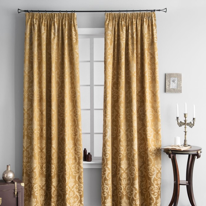 Комплект штор «Даниэлла», размер 145х290 см-2 шт, цвет золотой