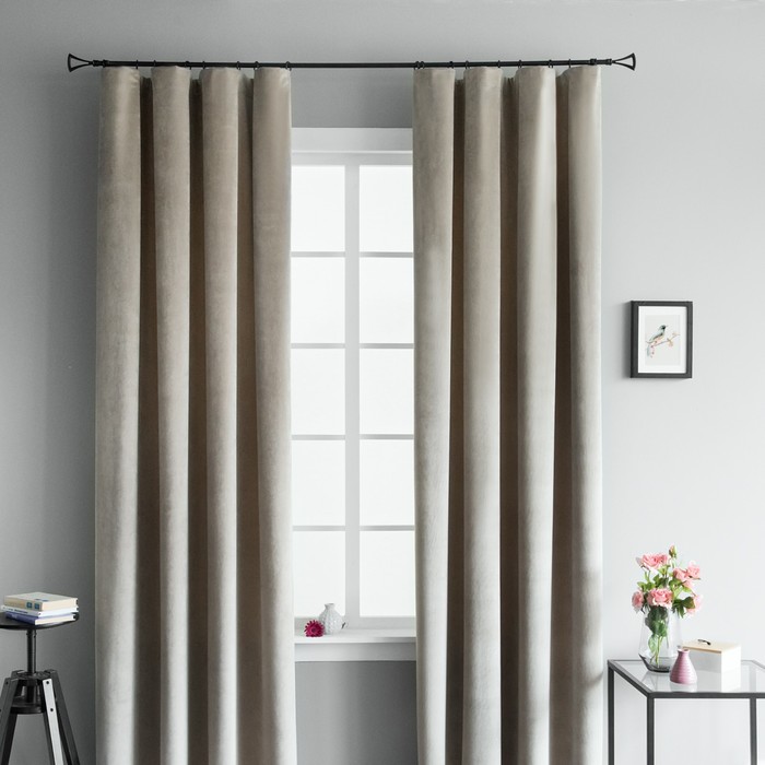 Комплект штор «Голди», размер 145х270 см-2 шт, цвет серый