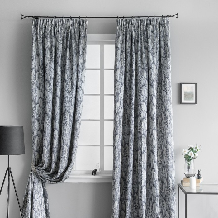 Комплект штор «Веста», размер 195х300 см-2 шт, цвет серый