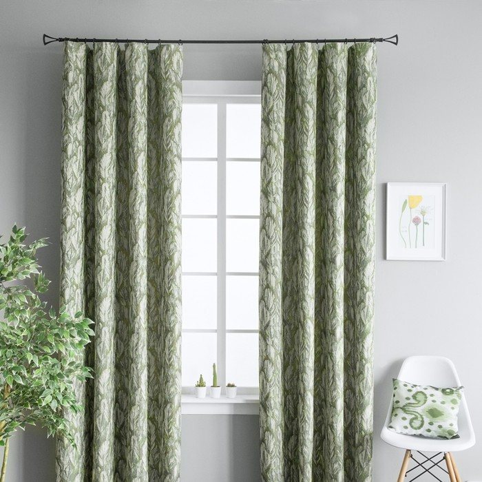 Комплект штор «Веста», размер 170х290 см-2 шт, цвет зелёный
