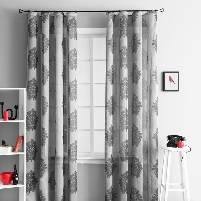Комплект штор «Бэль», размер 240х290 см-2 шт, цвет серый