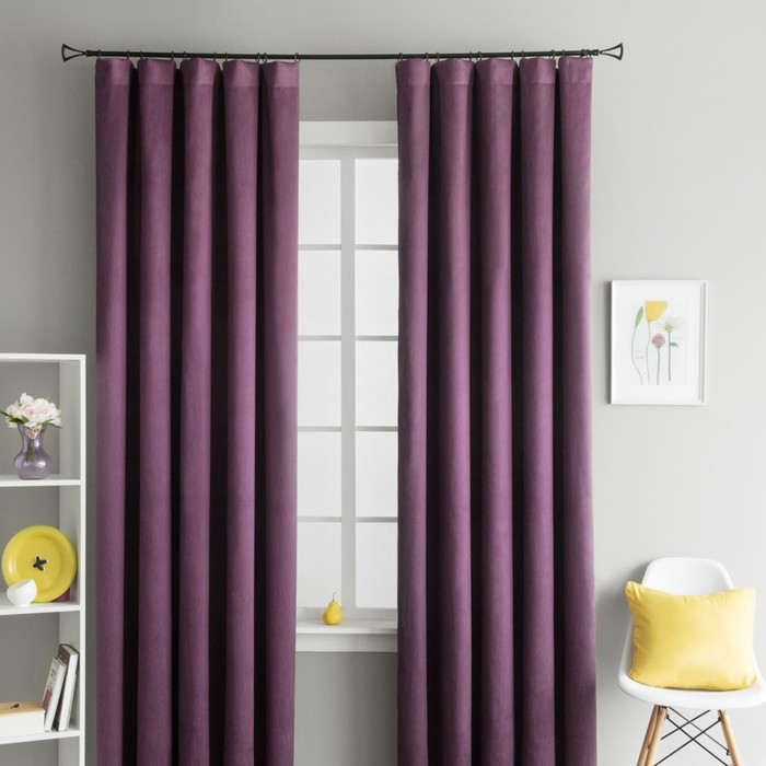 Комплект штор «Брида», размер 190х290 см-2 шт, цвет фиолетовый
