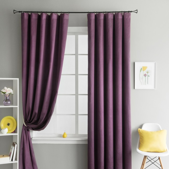 Комплект штор «Брида», размер 190х290 см-2 шт, цвет фиолетовый