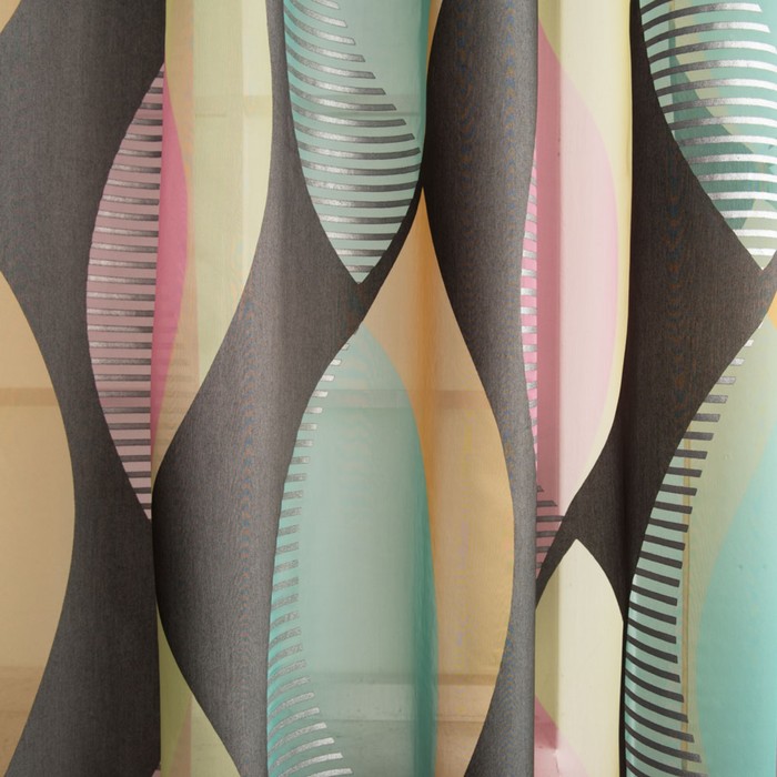 Комплект штор «Барселона», размер 200х280 см-2 шт, цвет серый