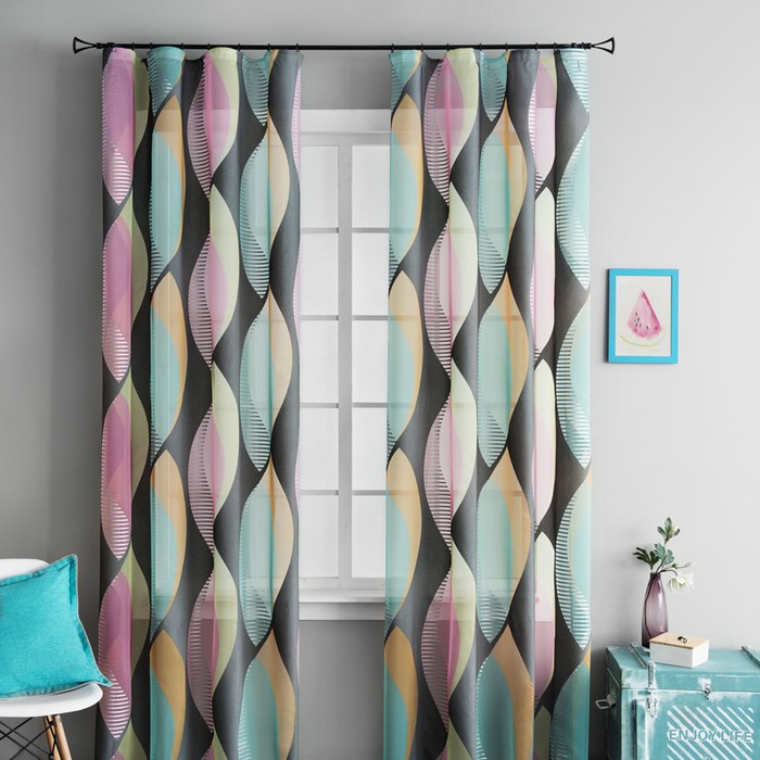 Комплект штор «Барселона», размер 145х280 см-2 шт, цвет серый