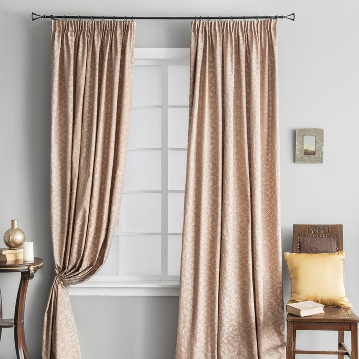 Комплект штор «Аттика», размер 165х290 см-2 шт, цвет коричневый