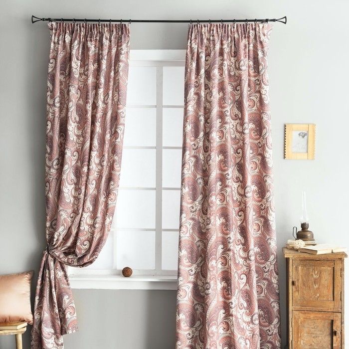 Комплект штор «Ариана», размер 140х280 см-2 шт, цвет бордовый