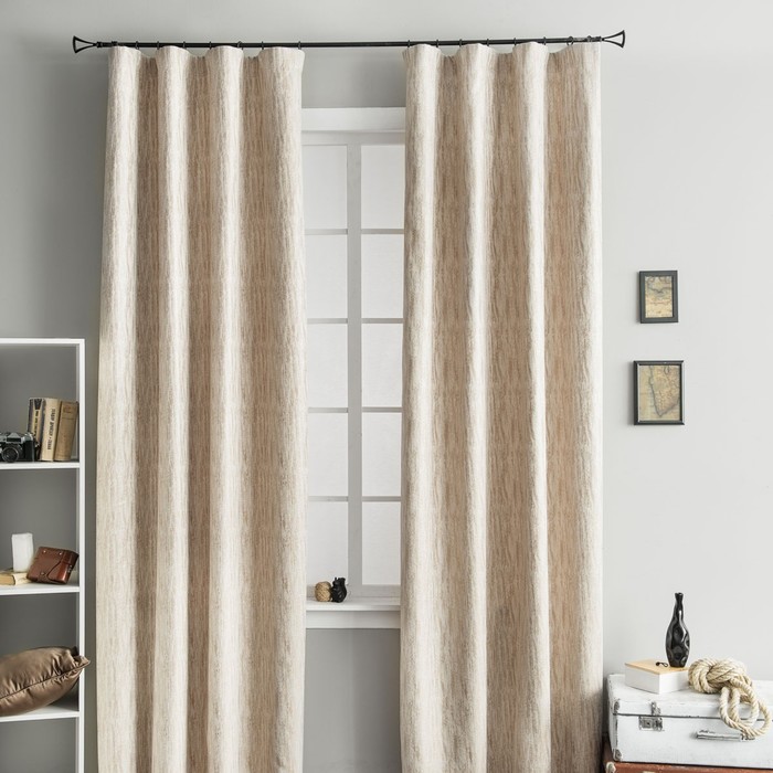 Комплект штор «Алонсо», размер 145х260 см-2 шт, цвет бежевый