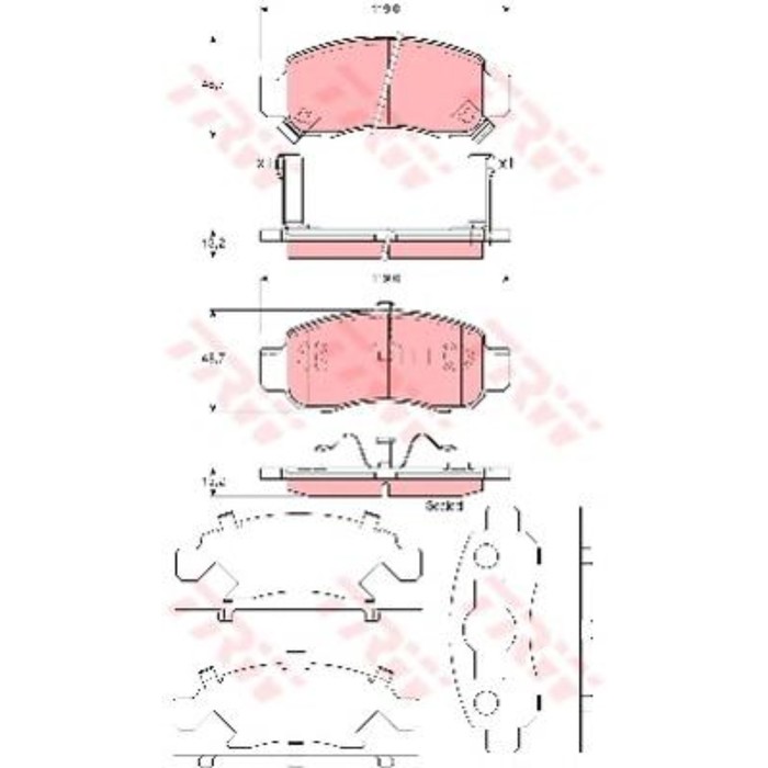 Колодки томрозные  TRW GDB3376