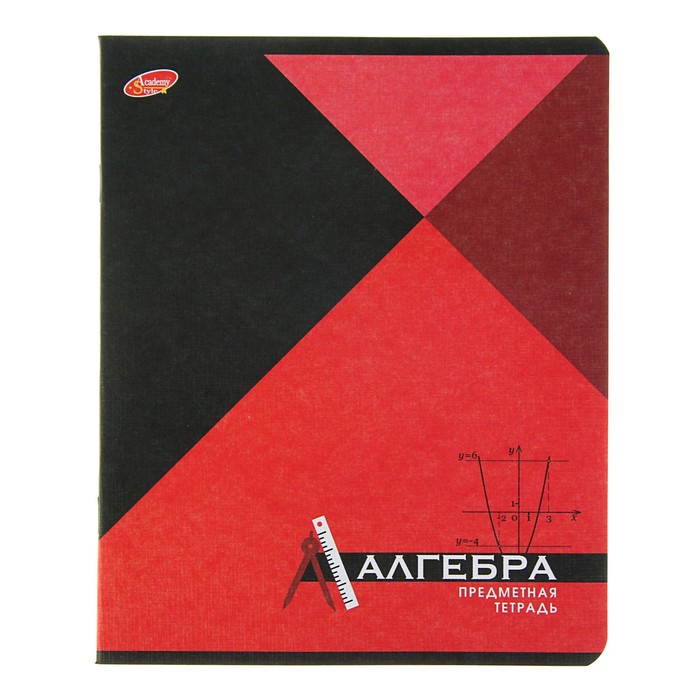 Тетрадь предметная "Монотон. Алгебра", 36 листов клетка, тиснение "лён"