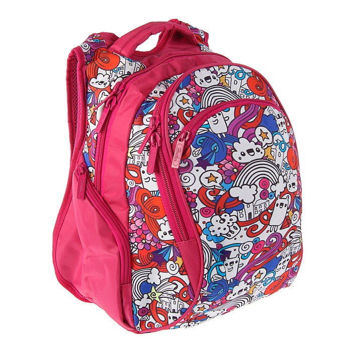 Рюкзак молодежный эргоном.спинка Hatber 42*30*20 Street дев. "Яркая фантазия" NRk_26109