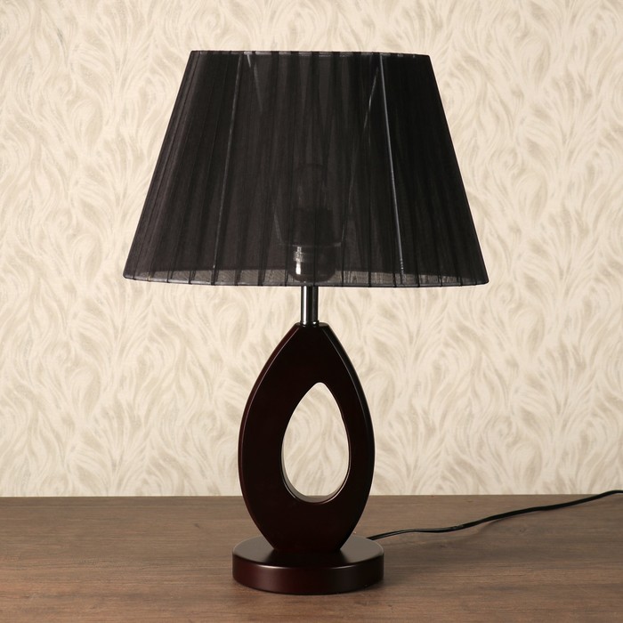 Настольная лампа "Адель" 1х40Вт E27 чёрный-чёрный 33x48 см.