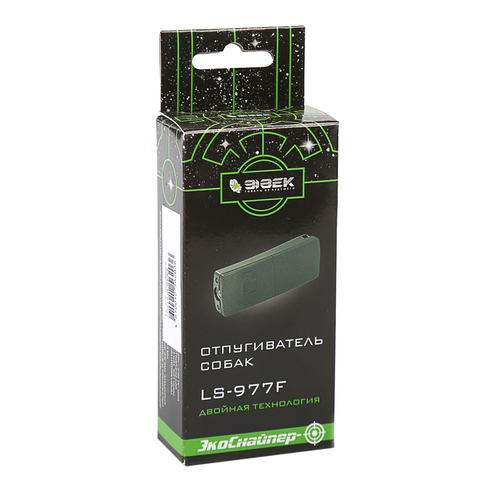 Отпугиватель собак ЭкоСнайпер LS-977F, ультразвуковой, питание крона 9V, ручной, до 10 м