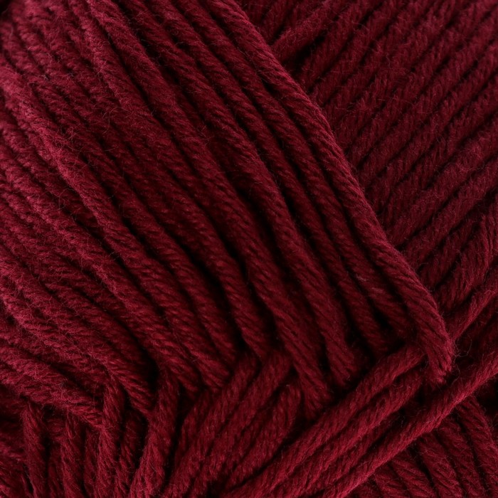 Пряжа "Лаконичная" 50% хлопок, 50% акрил 212м/100гр (323 т. бордо)
