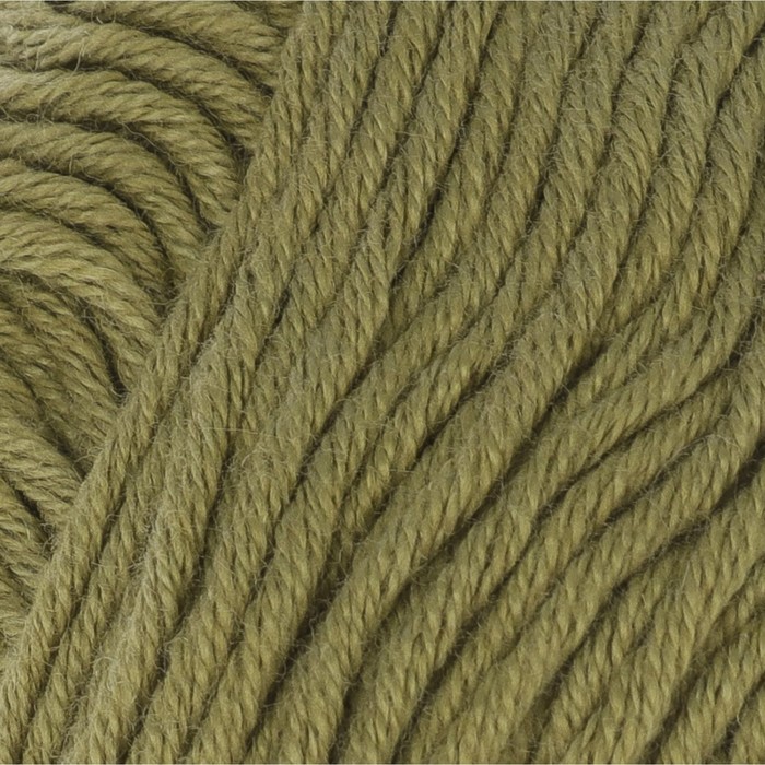 Пряжа "Лаконичная" 50% хлопок, 50% акрил 212м/100гр (33 золот. олива)