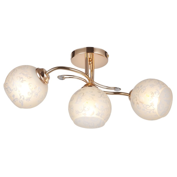 Люстра "Каскад" 3x60Вт E27 золото 23х46х12см.